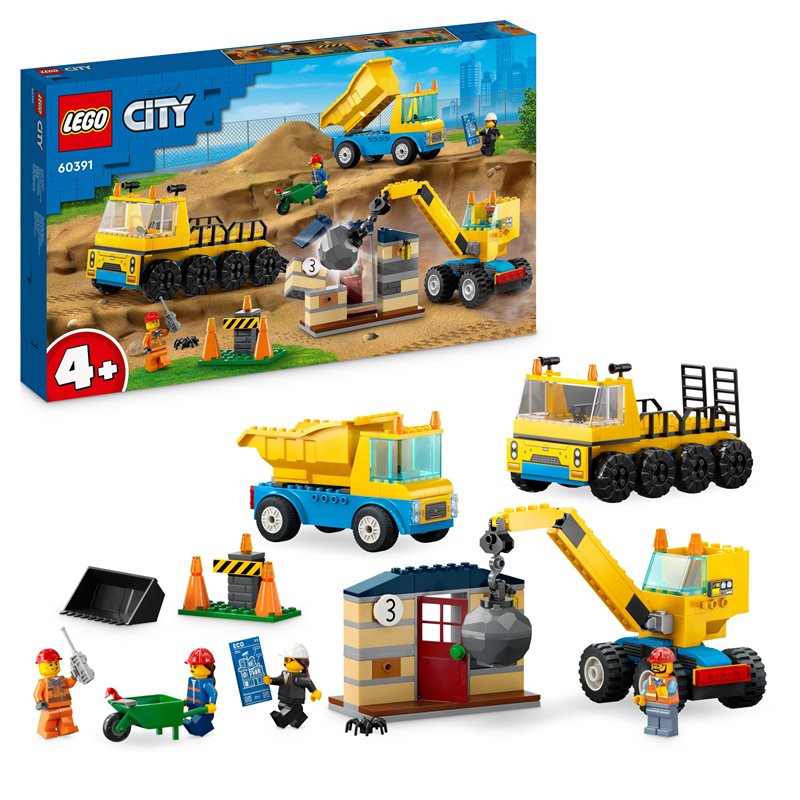 LEGO® Byggfordon och kran med rivningskula (60391)