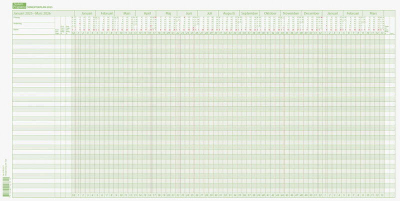Semesterplan 2025 5-pack FSC