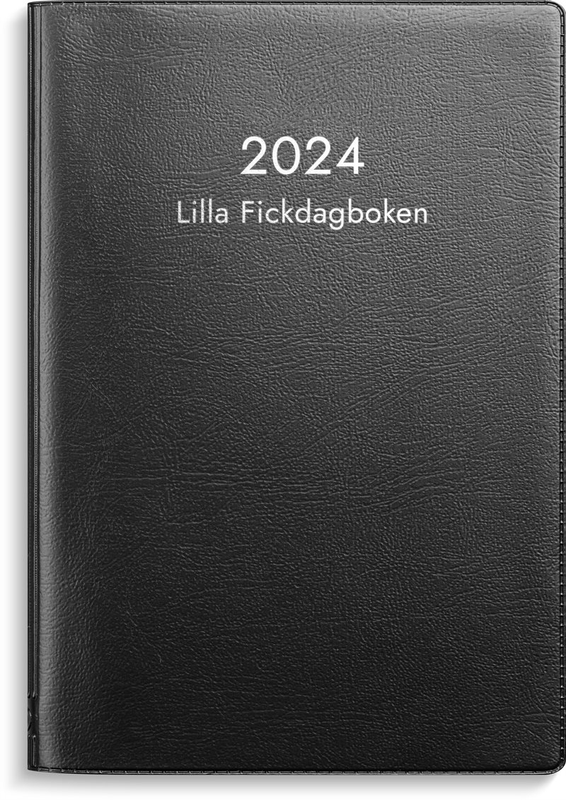 Kalender 2024 Lilla Fickdagboken svart plast