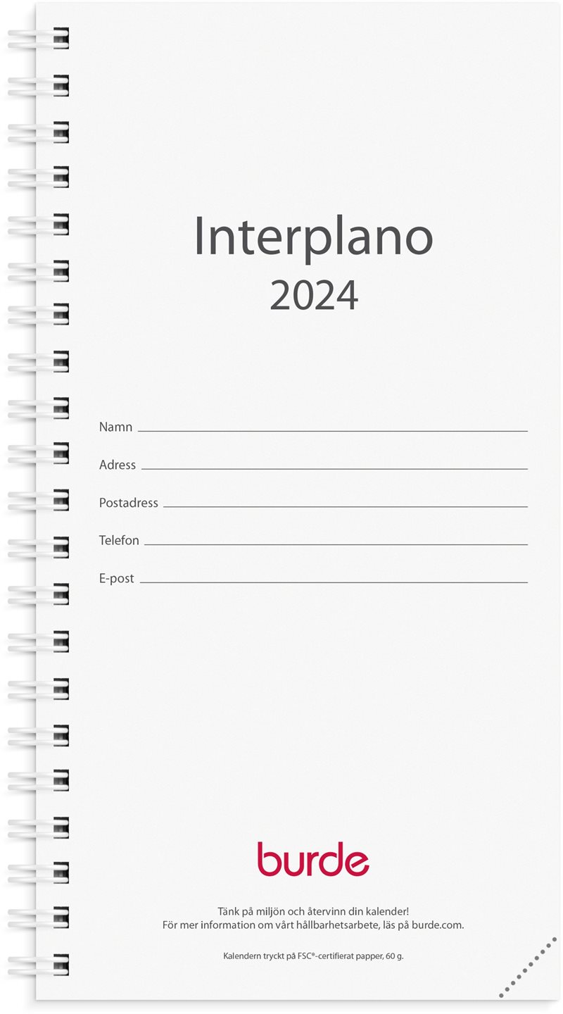 Kalender 2024 Interplano refill