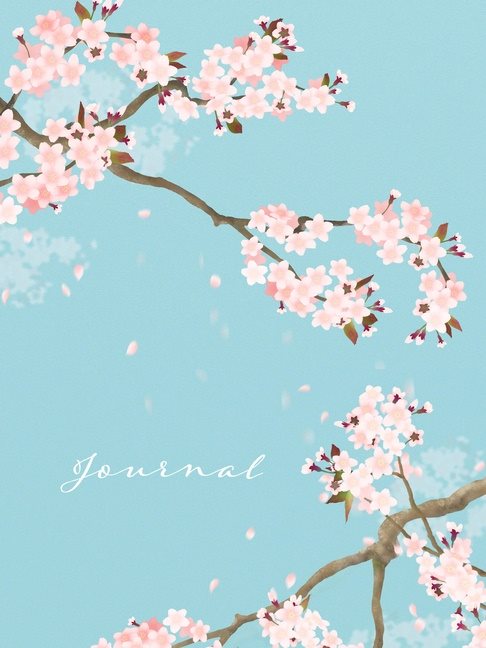 Spring Cherry Blossoms Journal