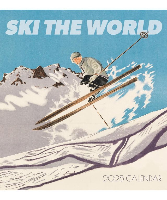 Ski the World CAL25169: 2025 Wall Calendar