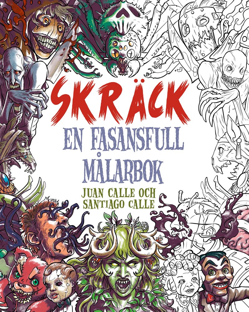 Skräck - En fasansfull målarbok