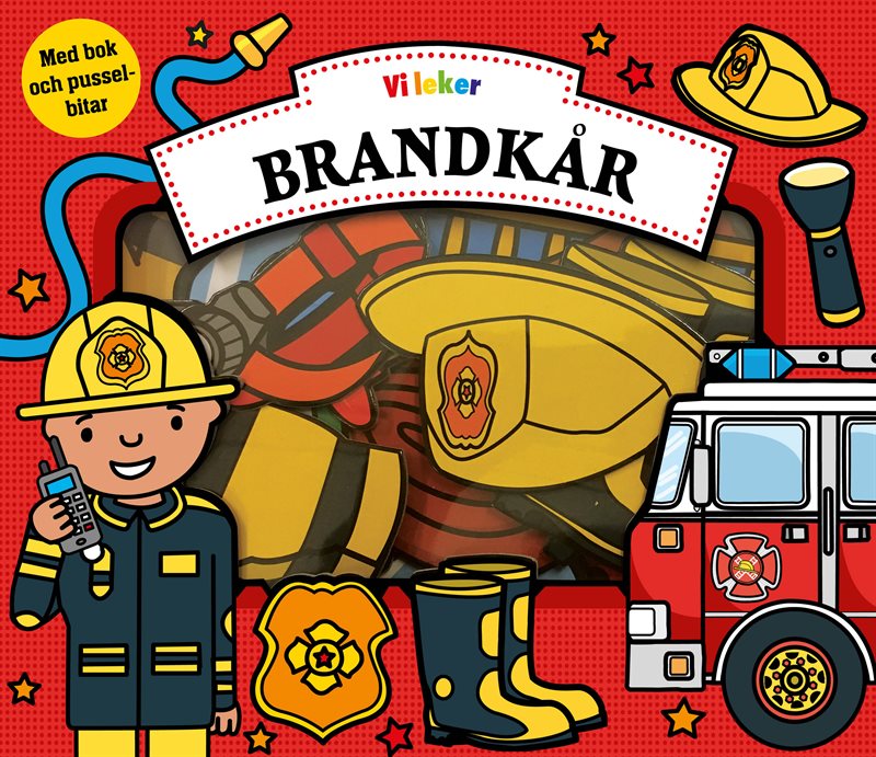 Vi leker brandkår - med pusselbitar