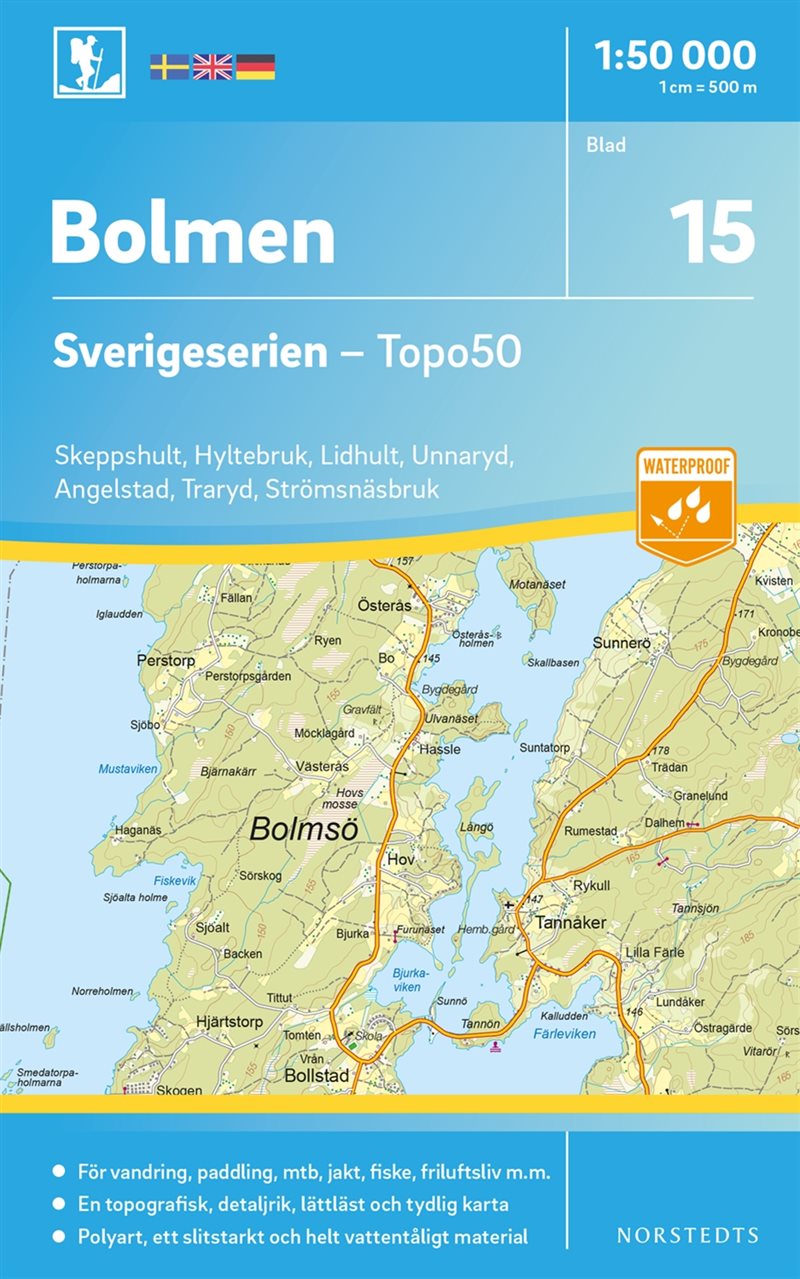 15 Bolmen Sverigeserien Topo50 : Skala 1:50 000