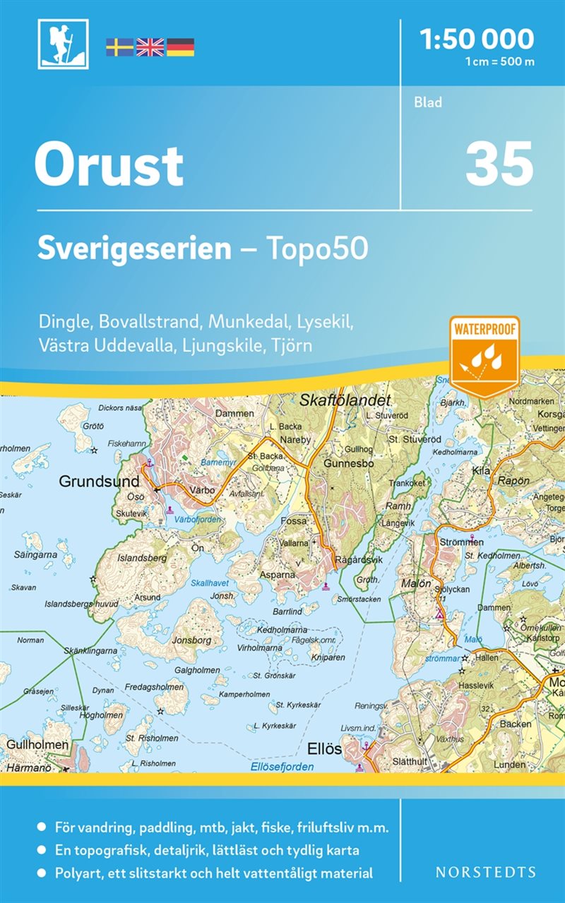 35 Orust Sverigeserien Topo50 : Skala 1:50 000