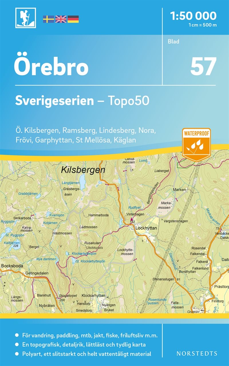 57 Örebro Sverigeserien Topo50 : Skala 1:50 000