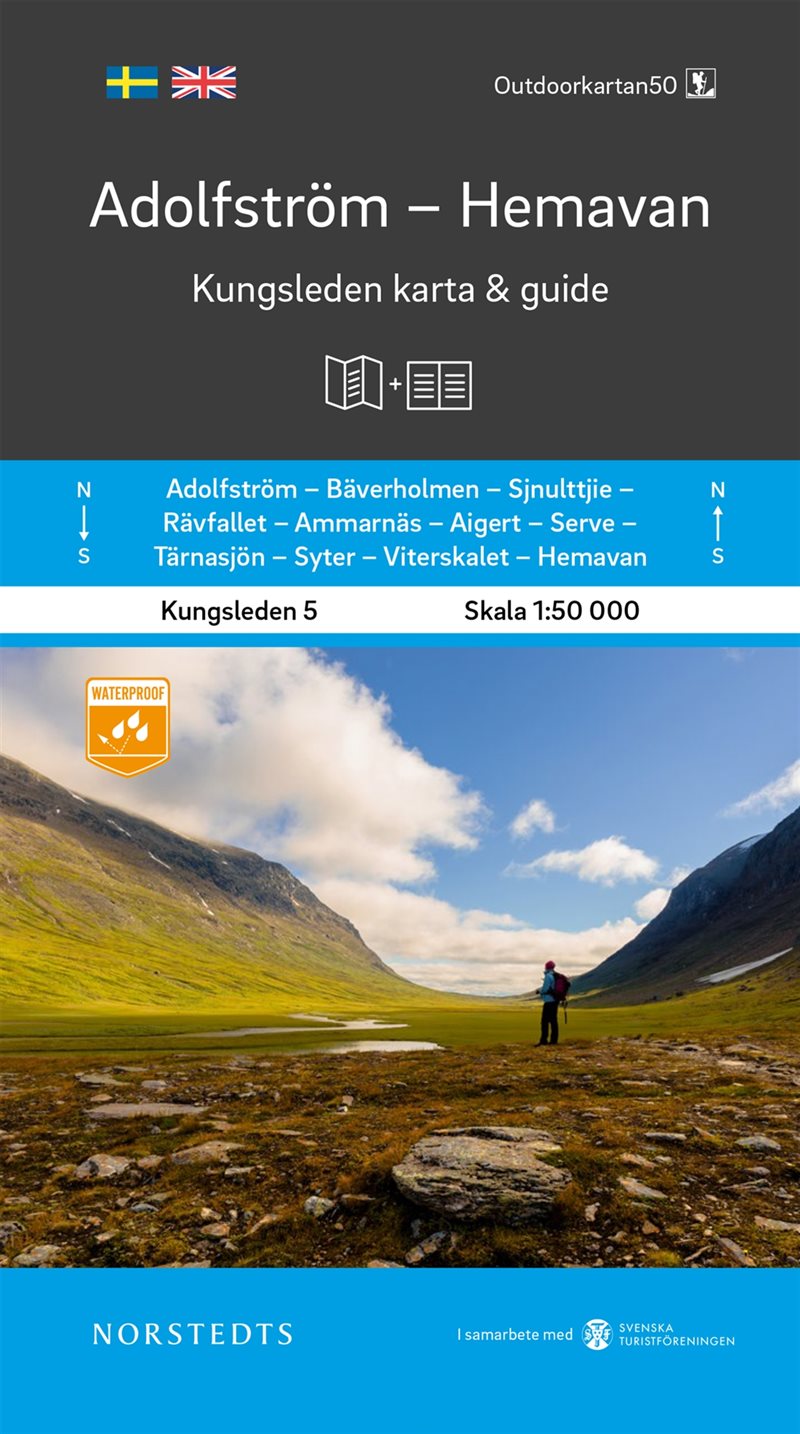 Adolfström Hemavan Kungsleden 5 Karta och guide : Outdoorkartan skala 1:50 000