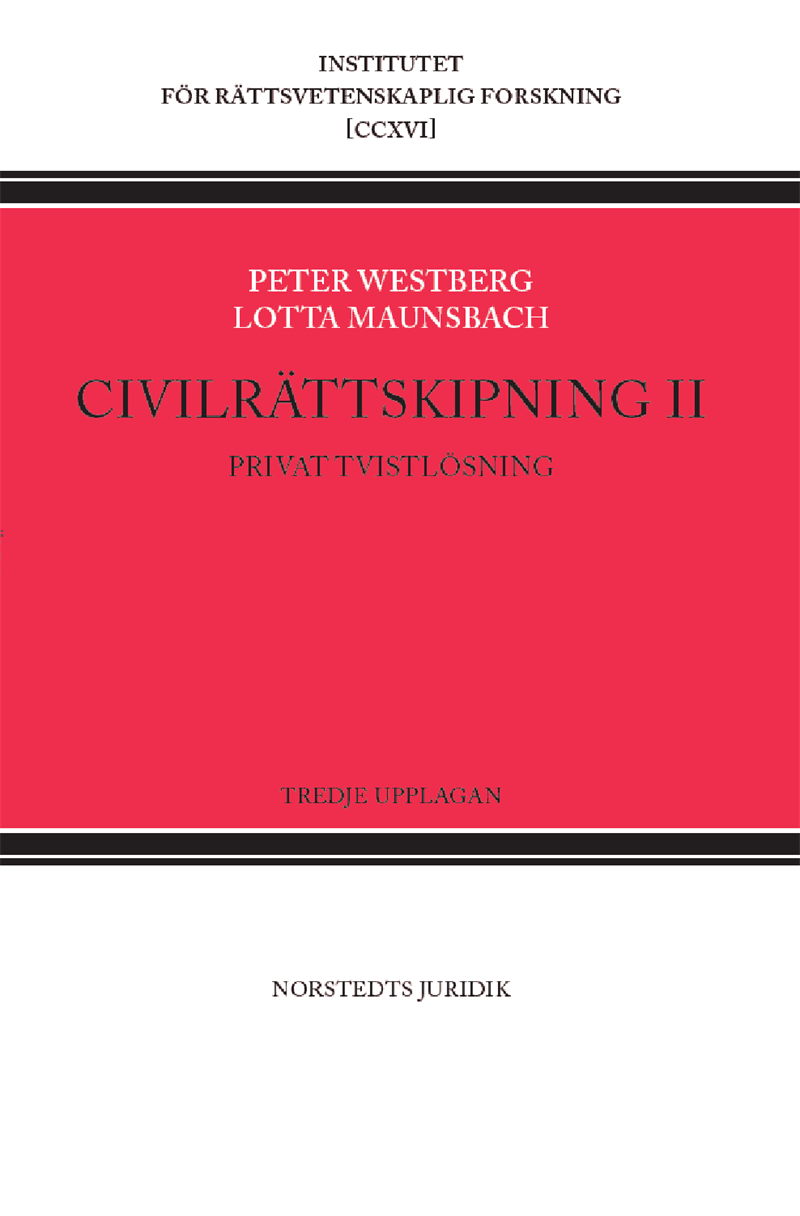 Civilrättskipning II. Privat tvistlösning