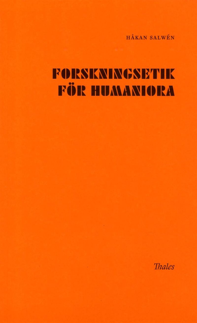 Forskningsetik för humaniora