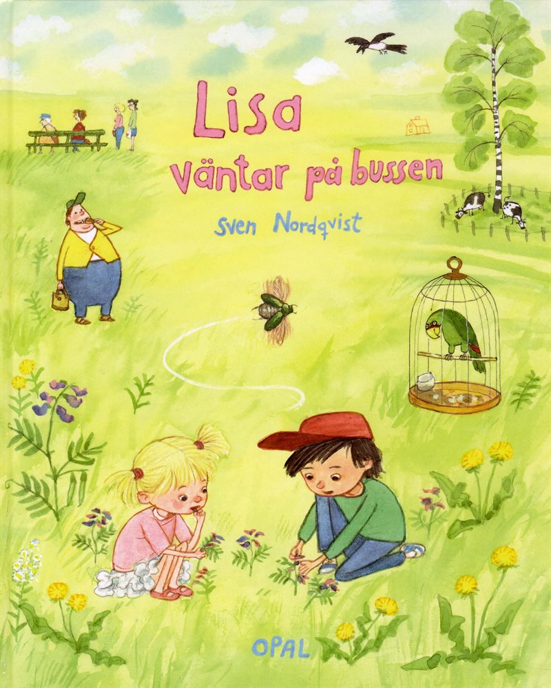 Lisa väntar på bussen