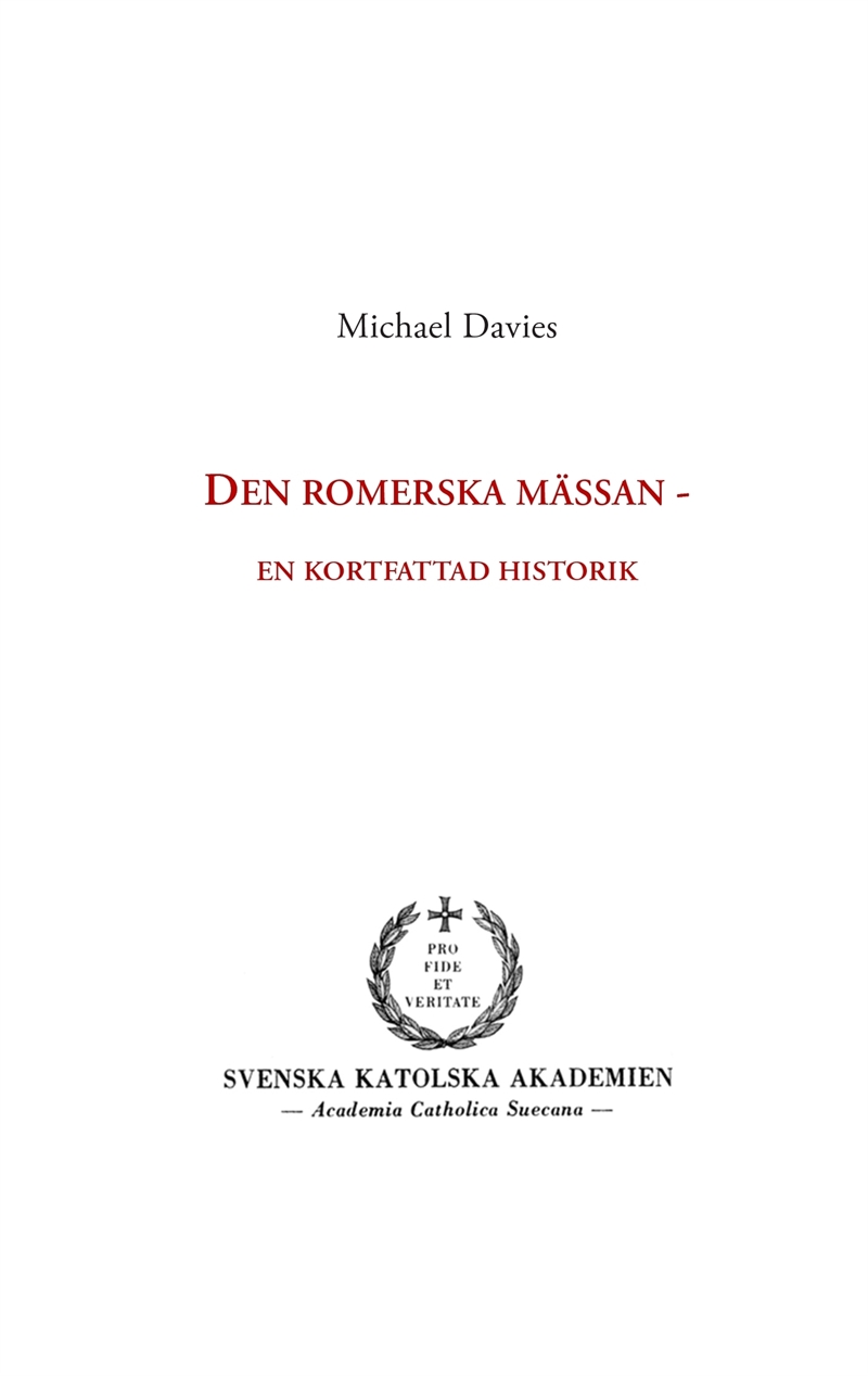 Den romerska mässan : en kortfattad historik