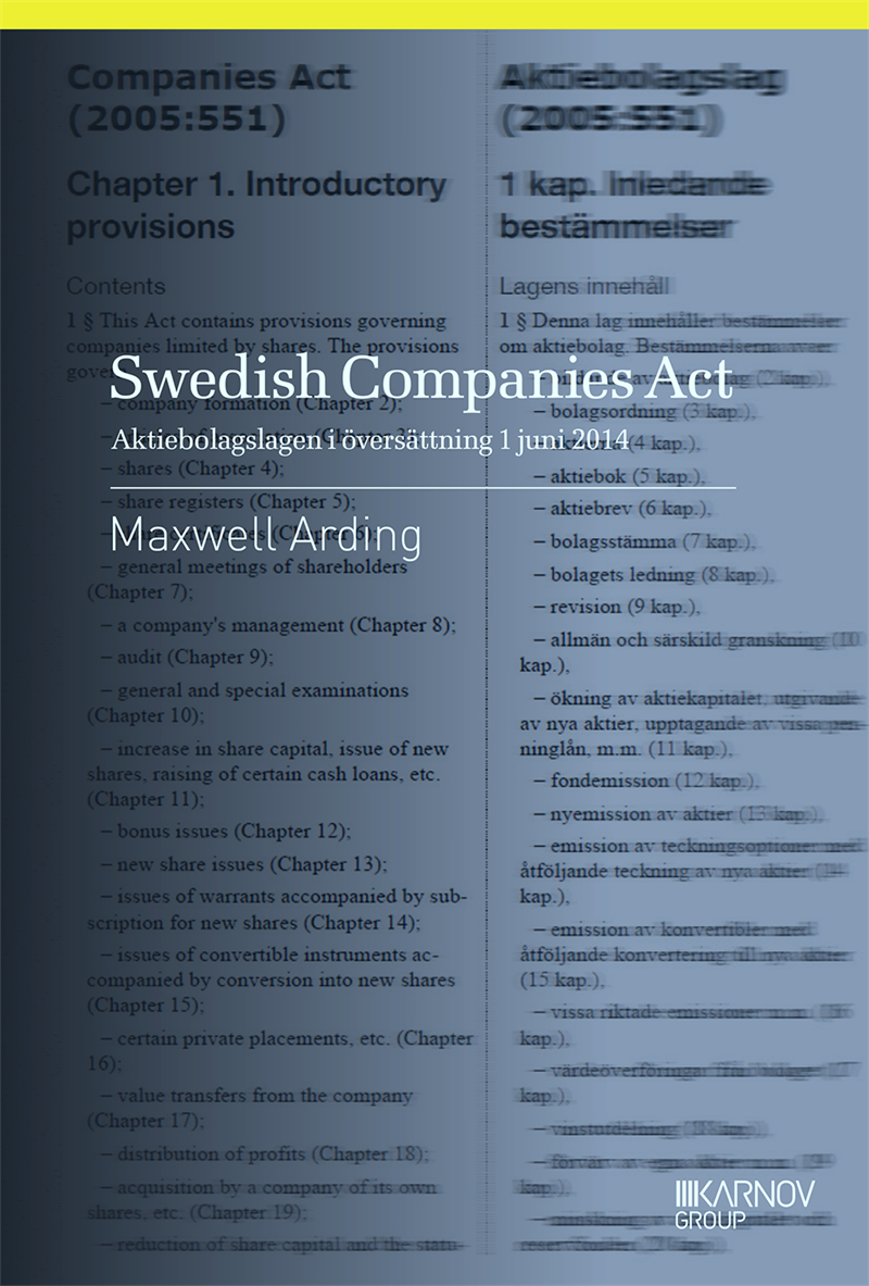 Swedish Companies Act - Aktiebolagslagen i översättning