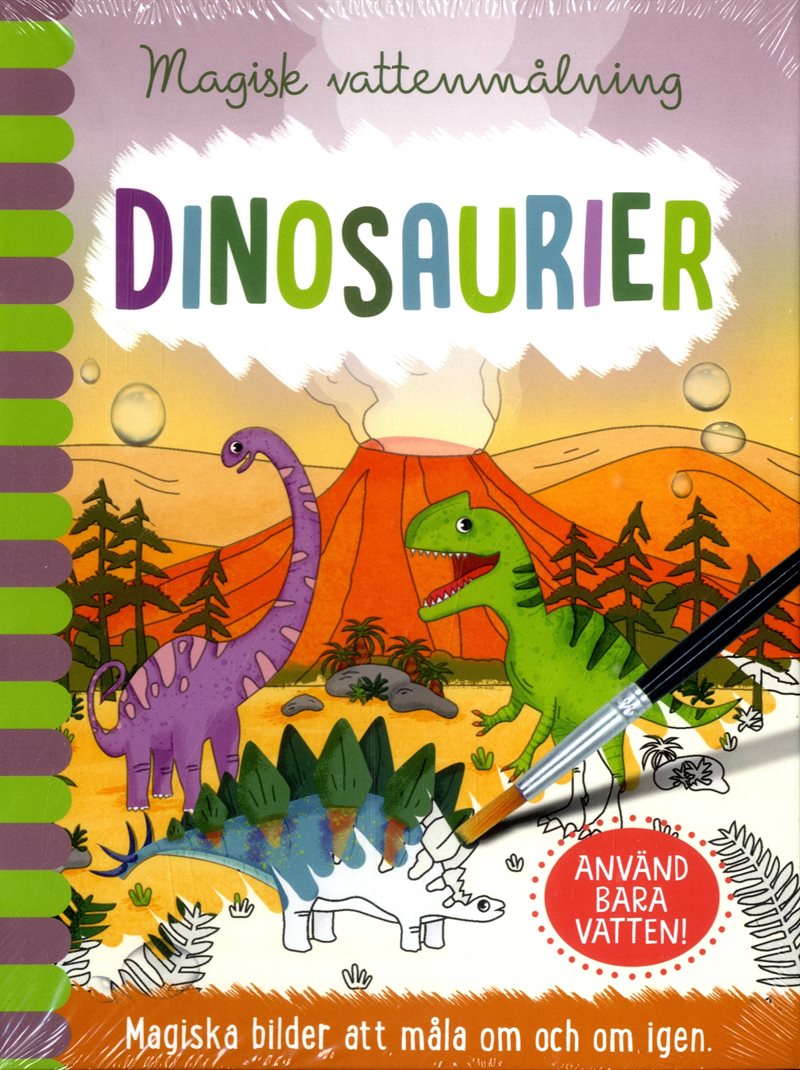 Magisk vattenmålning. Dinosaurier