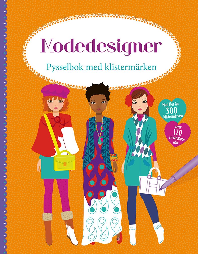 Modedesigner: pysselbok med klistermärken