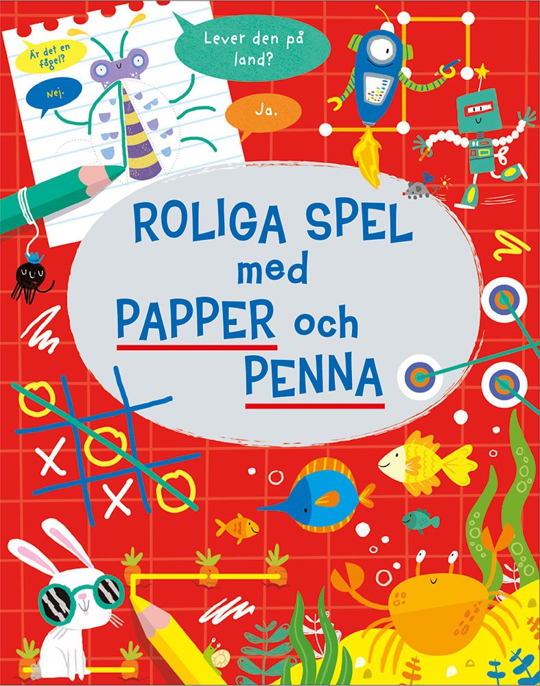 Roliga spel med papper och penna