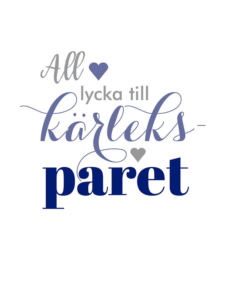 All lycka till kärleksparet