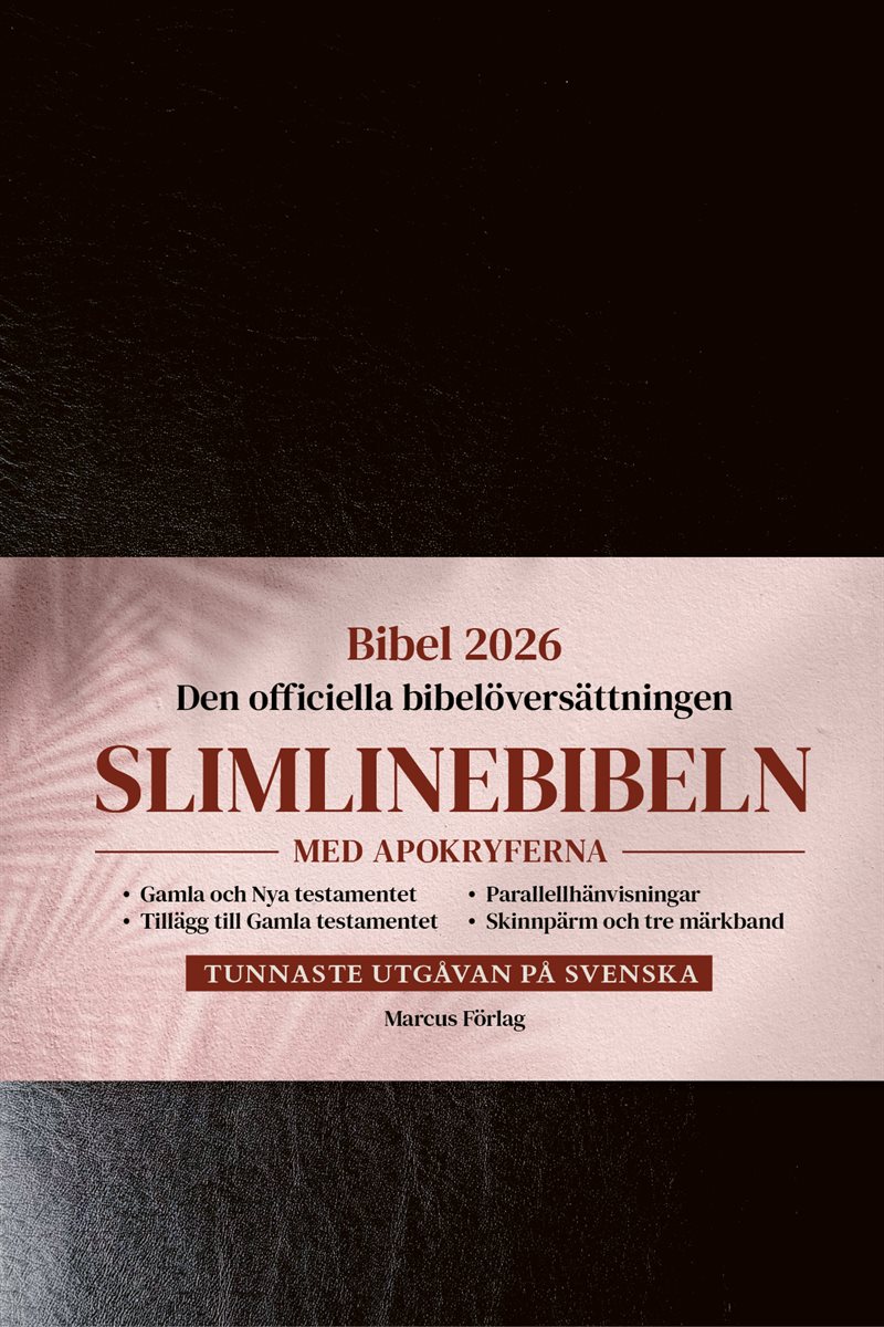 Slimlinebibeln med apokryferna: Bibel 2026 svart – med parallellhänvisningar