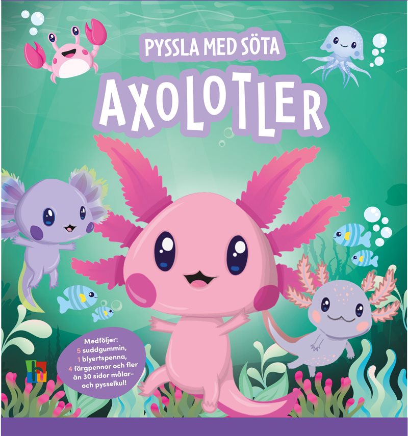 Pyssla med söta axolotler