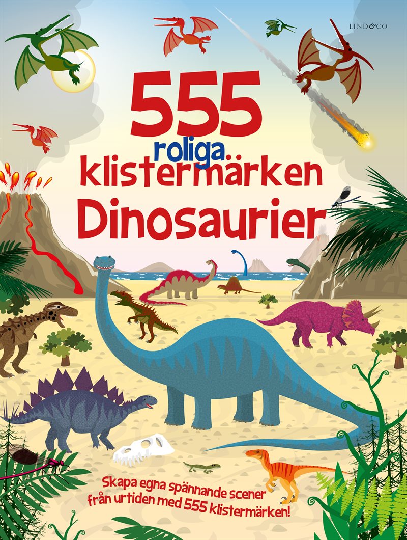 555 roliga klistermärken : Dinosaurier