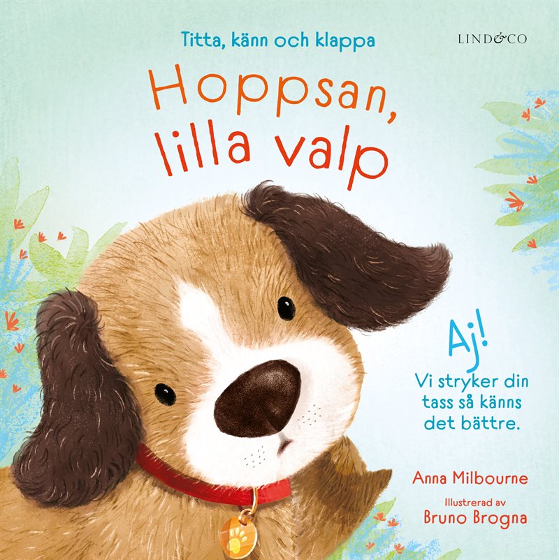 Hoppsan, lilla valp : titta, känn och klappa