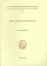 Ortnamn på -ryd i Småland