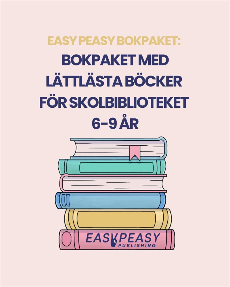 Bokpaket med lättlästa böcker för skolbiblioteket 6-9 år