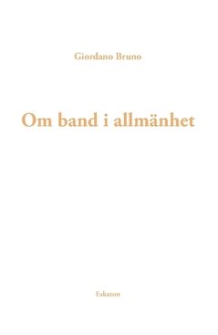 Om band i allmänhet