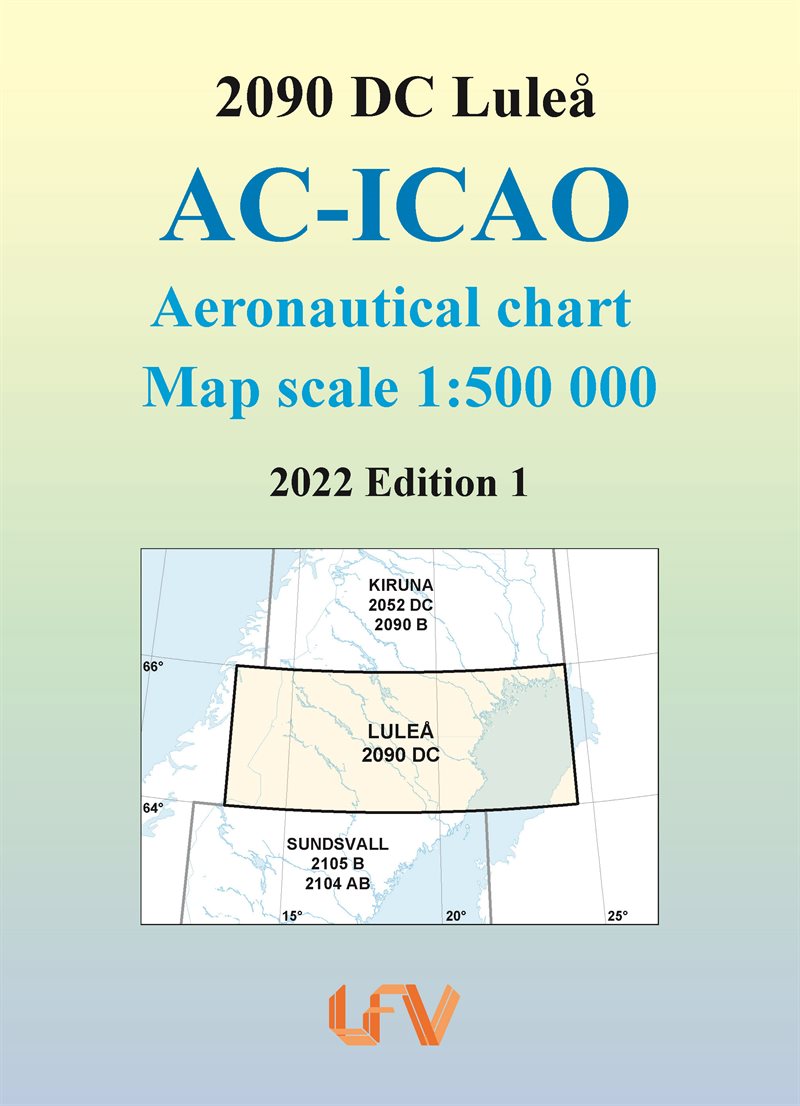 ACICAO 2090DC Luleå 2022 : Skala 1:500 000