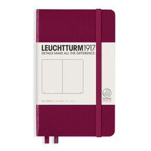 Anteckningsbok Leuchtturm1917 A6 Olinjerad Port Red