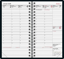 Kalender 2024 Manager Svart Konstläder FSC