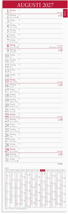 Stor Bordskalender 2027
