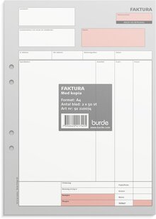 Faktura A4 med 1 kopia 2 x 50 blad