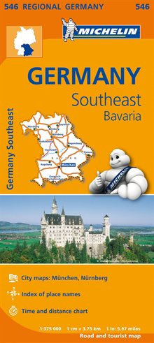 Bayern Michelin 546 delkarta Tyskland : 1:375000