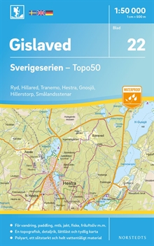 22 Gislaved Sverigeserien Topo50 : Skala 1:50 000