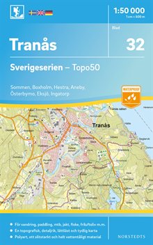 32 Tranås Sverigeserien Topo50 : Skala 1:50 000