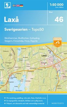 46 Laxå Sverigeserien Topo50 : Skala 1:50 000