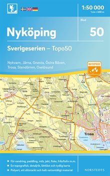 50 Nyköping Sverigeserien Topo50 : Skala 1:50 000