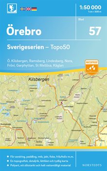 57 Örebro Sverigeserien Topo50 : Skala 1:50 000