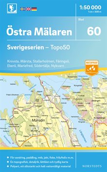 60 Östra Mälaren Sverigeserien Topo50 : Skala 1:50 000