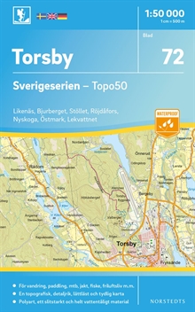 72 Torsby Sverigeserien Topo50 : Skala 1:50 000