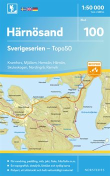 100 Härnösand Sverigeserien Topo50 : Skala 1:50 000